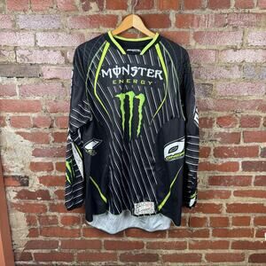O'Neal MX Hardwear Jersey Shirt Mens XL Black Monster Energy Motocross Racing